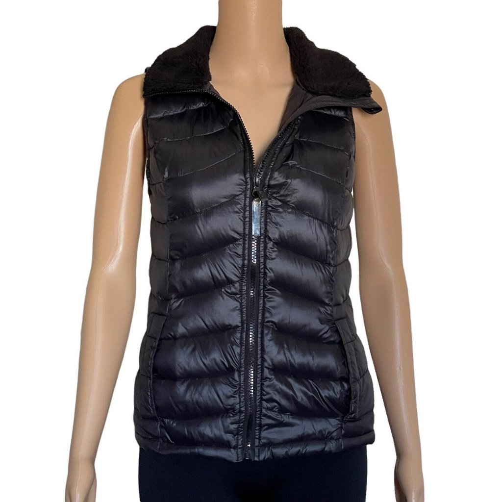 Calvin Klein Puffer Vest Black Size S Two Pockets One Mp3 Player Pocket Calvin Klein Puffer Vest Black Size S Two Pockets One Mp3 Player Pocket